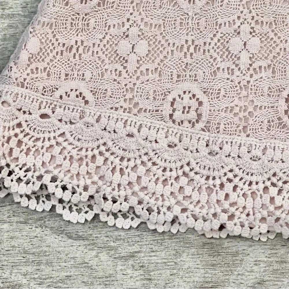 Mimo & Co Baby Girl Lace Dress Size 24 Months Blush Pale Pink - Picture 2 of 9